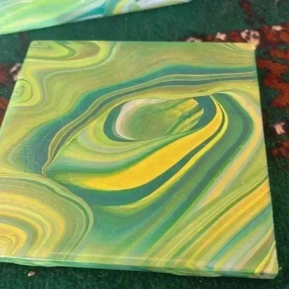 Homemade mid modern century, looking coasters. - Picture 4 of 6